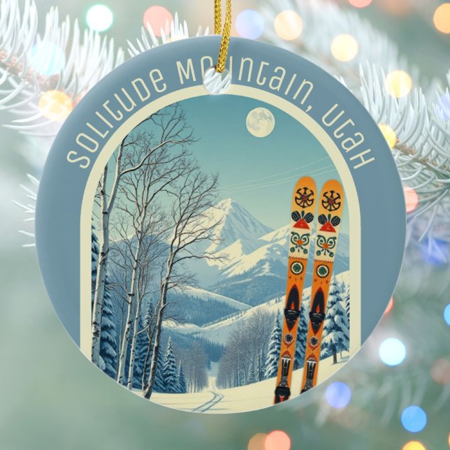 Solitude Mountain Utah skidområde souvenir  Julgransprydnad Keramik (Skapare uppladdad)