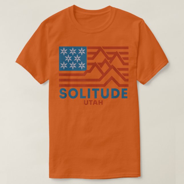 Solitude Utah Ski Snowboard Snö Mountain T Shirt (Design framsida)
