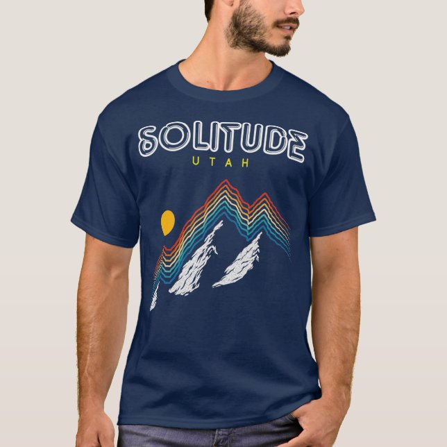 Solitude    UtahSki Resort 1980 s Retro T Shirt (Framsida)