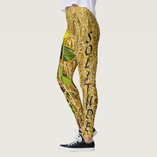 Solitude Wheat Fält Solros Leggings