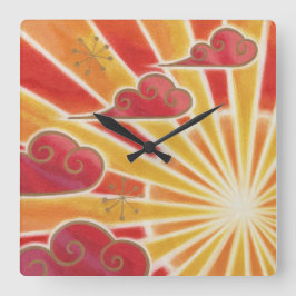 Solklockruta Fyrkantig Klocka