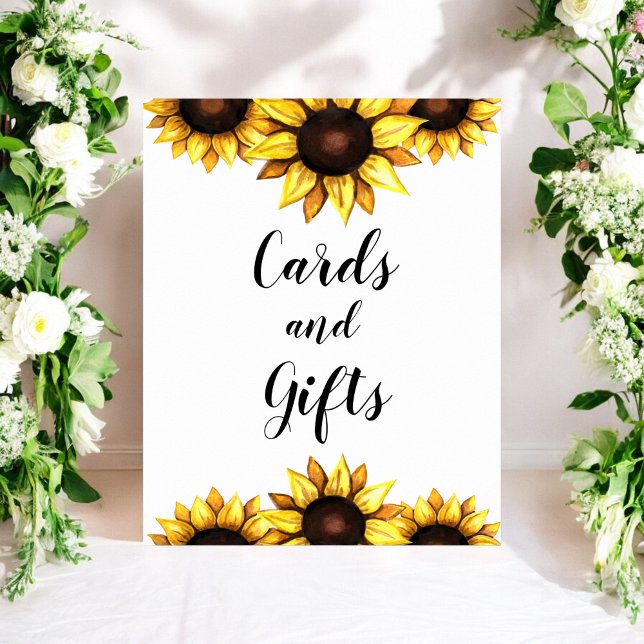 Solkort Presentkort Gula Vita Blommor Poster (Skapare uppladdad)