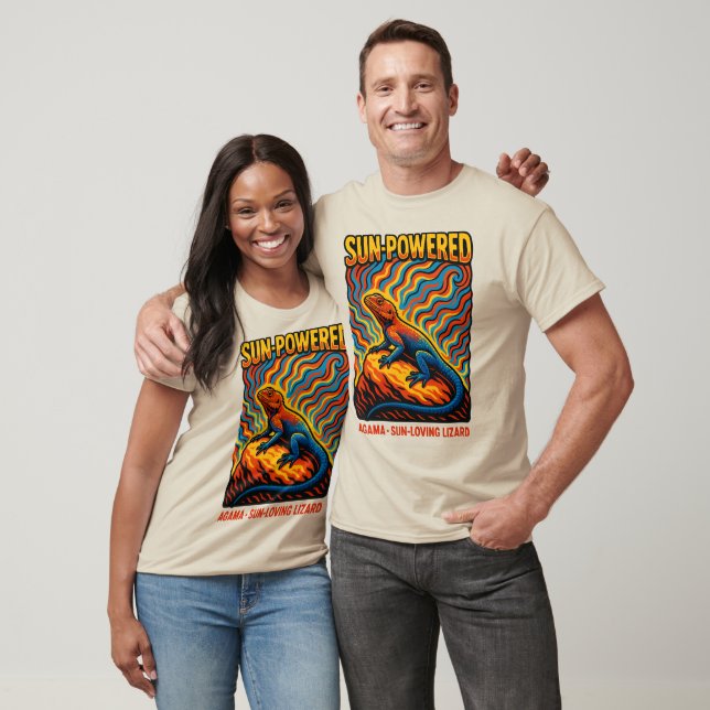 Solkraftad Agamaödla Konst T Shirt (Unisex)