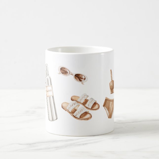 Solkräm Badkläder Sandaler Kaffemugg (Center)