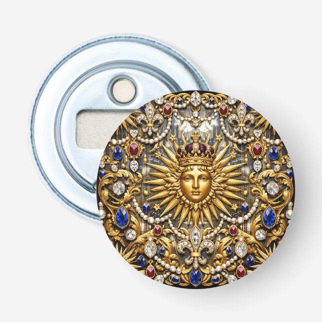 Solkungen Versailles fransk utsmyckad Flasköppnare (Framsidan)