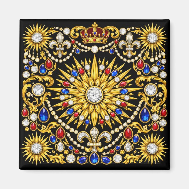 Solkungens Versailles-palatsets smycken inspirerad Magnet (Framsidan)