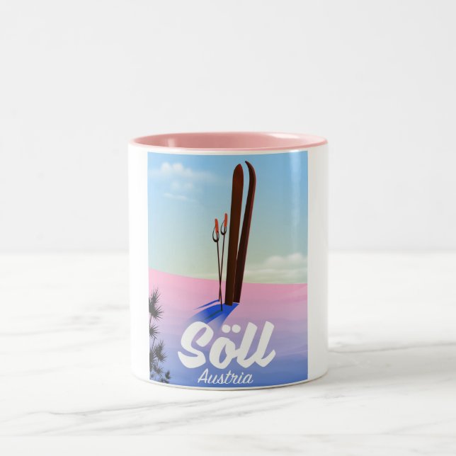 Söll, Österrikes skidaffisch Två-Tonad Mugg (Center)