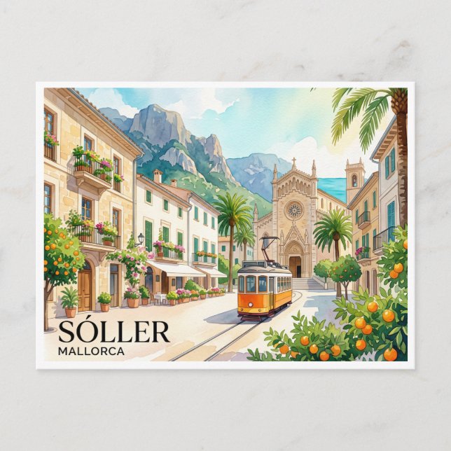 Sóller Spanien Vykort (Framsida)