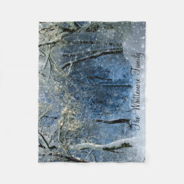 Sollight Snö Winter Forest Namn Fleece Blanket