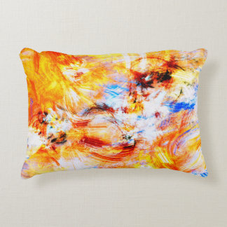 Solljus. Abstraktens vackra multifärgad - ljusa ko Prydnadskudde