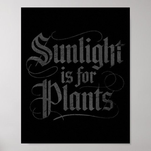 Solljus är för växter  poster (Framsidan)