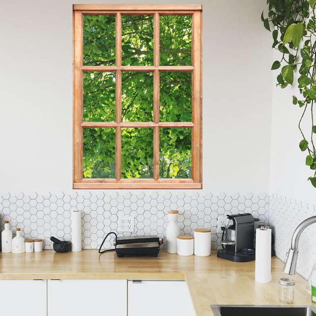 Solljus genom Löv-vy från ett fönster Poster (Skapare uppladdad)