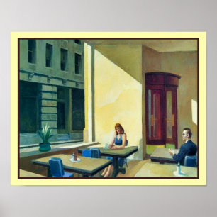 Solljus i Cafeteria 1958 Edward Hopper Poster