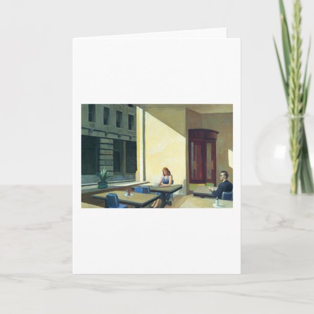 Solljus i Cafeteria - Edward Hopper Kort (Framsida)