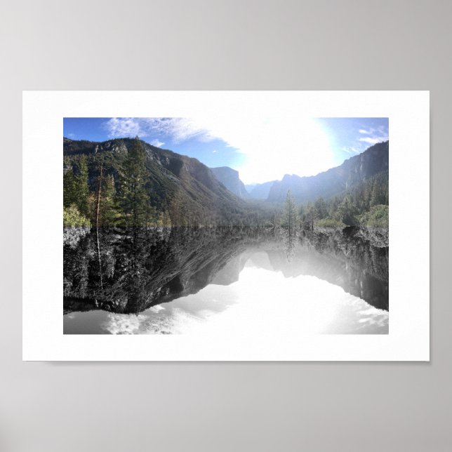 Solljus i dalreflektionsfotografering poster (Framsidan)
