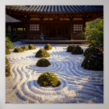 Solljus och skuggor - Rakad Gravel Zen Garden