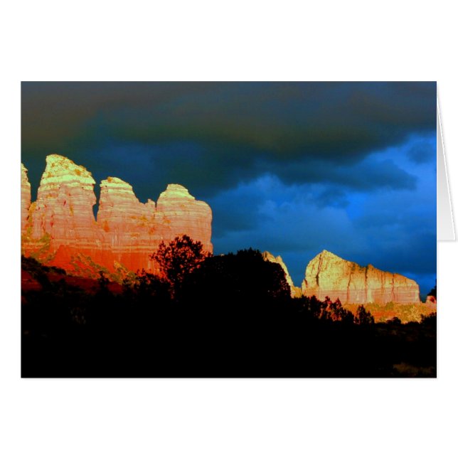 Solljus på Steamboat Sten Hälsningskort (Framsidan Horizontal)