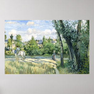 Solljus på väg, Pontoise Camille Pissarro Poster