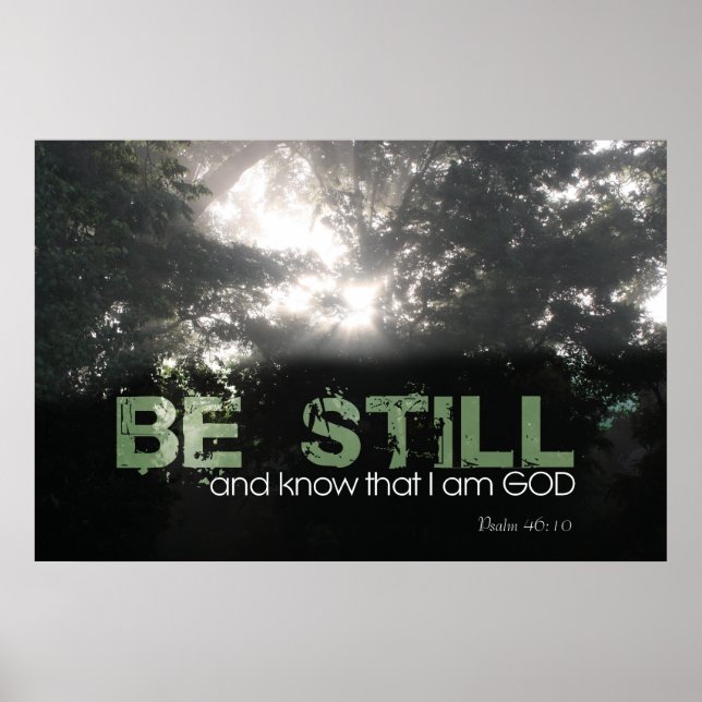 Solljus Shining Thru Fog Religiösa Poster (Framsidan)