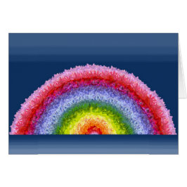Solljus till och med blommaregnbågen hälsningskort