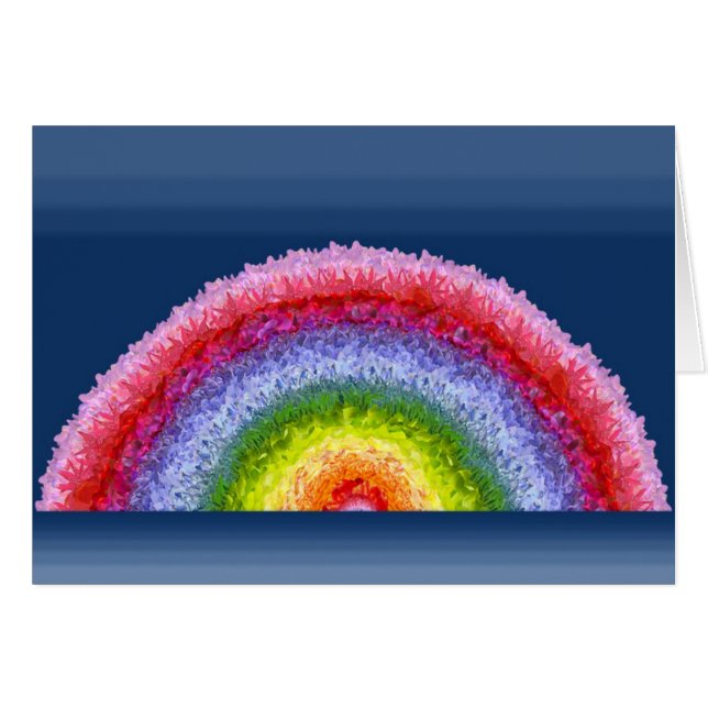 Solljus till och med blommaregnbågen hälsningskort (Framsidan Horizontal)