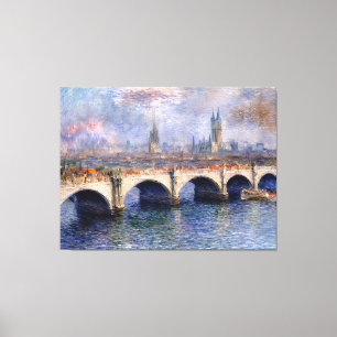 Solljuseffekt för Waterloo Bridge Canvastryck