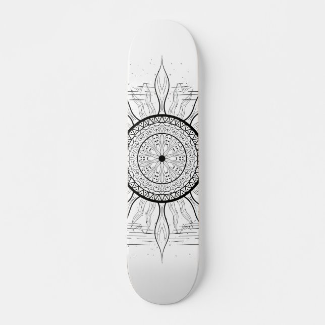 Solmandala 1 mini skateboard bräda 18,5 cm (Framsida)