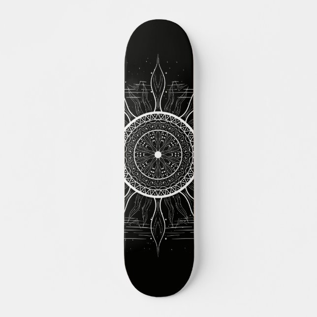Solmandala 2 mini skateboard bräda 18,5 cm (Framsida)