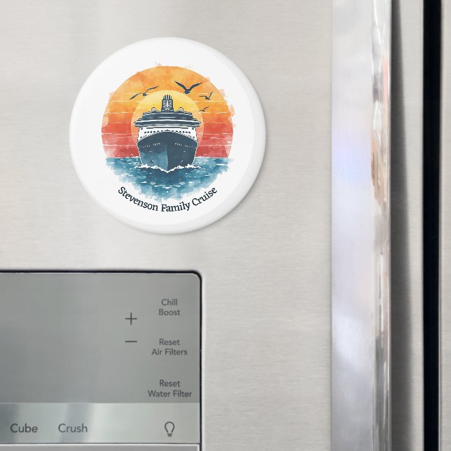 Solnedags Familjenamn Semester Kryssningsfartyg Mi Magnet (In Situ (Fridge))