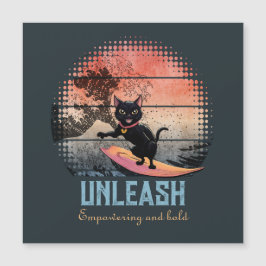 Solnedåtridande magnetiskt kort för katt