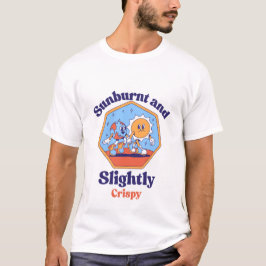 Solnedbränd och lätt krispy t shirt