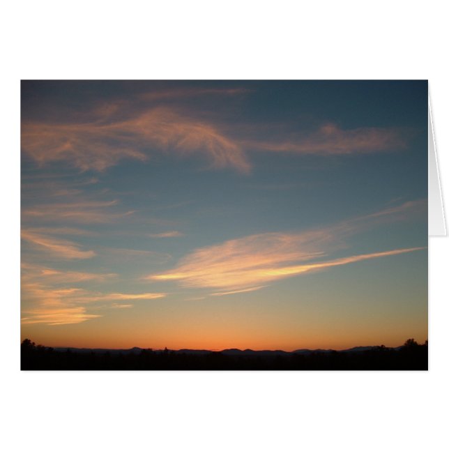 Solnedgång, 11 september hälsningskort (Framsidan Horizontal)