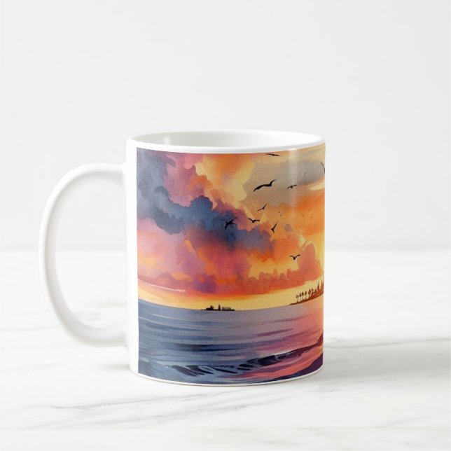 Solnedgång 11oz kaffemugg (Vänster)