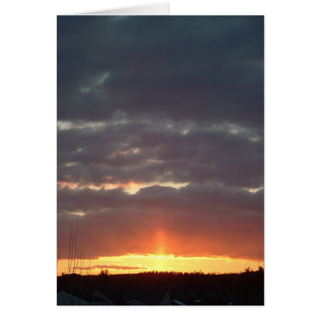 Solnedgång, 17 mars hälsningskort (Framsidan)
