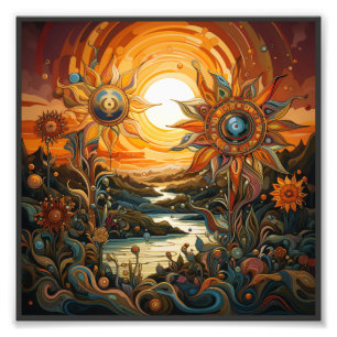 Solnedgång 1 fototryck