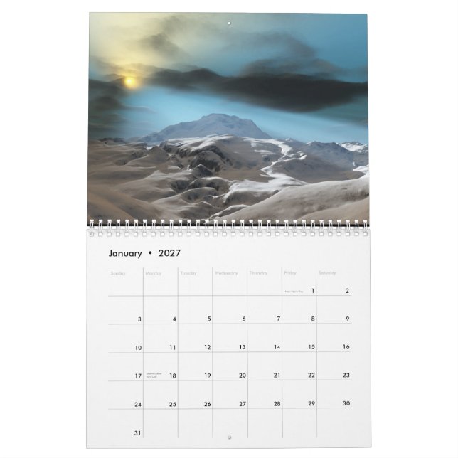 Solnedgång 2010 kalender (Jan 2027)