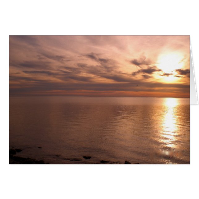 Solnedgång 4 hälsningskort (Framsidan Horizontal)