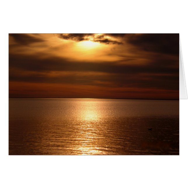 Solnedgång 5 hälsningskort (Framsidan Horizontal)