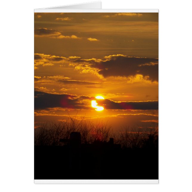 Solnedgång 5 hälsningskort (Framsidan)