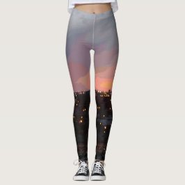 Solnedgång - 6 april 2018 kl. 7.34 leggings