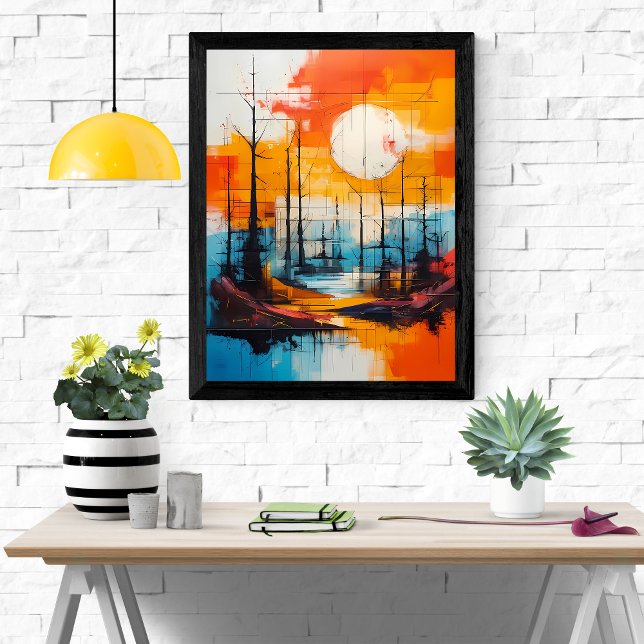 Solnedgång - Abstrakt liggande Poster (Skapare uppladdad)