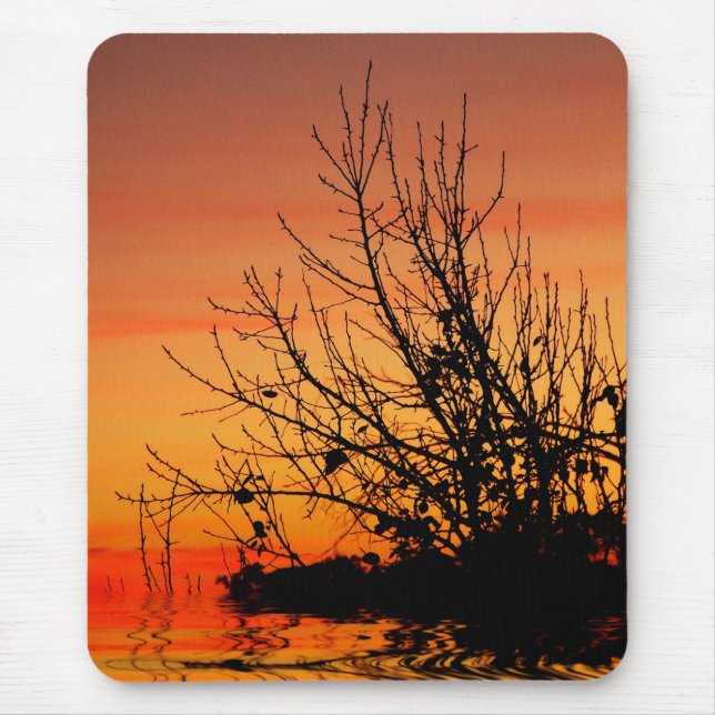 Solnedgång Abstrakt Mousepad Musmatta (Framsidan)