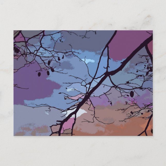 Solnedgång, Abstrakt Vykort (Framsida)