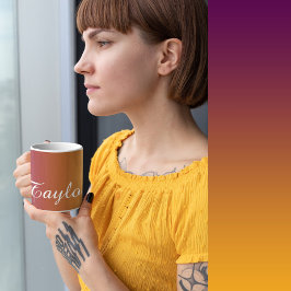 Solnedgång - Anpassade Namn-kaffe Mugg