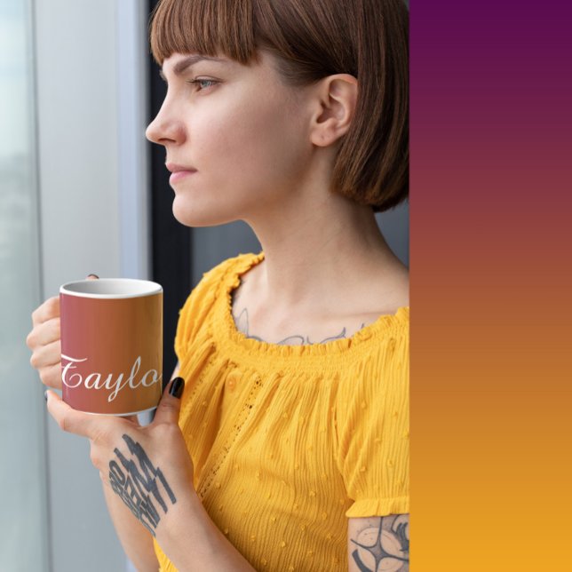 Solnedgång - Anpassade Namn-kaffe Mugg (Skapare uppladdad)