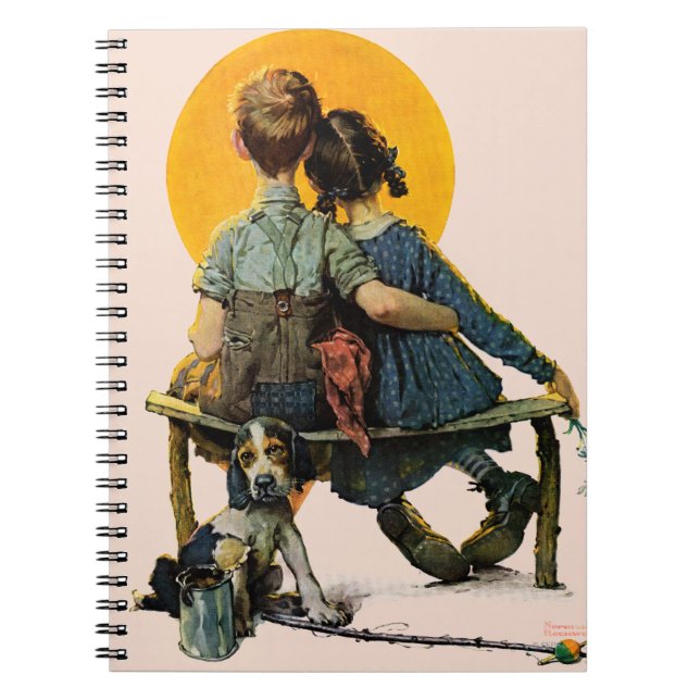 Solnedgång Anteckningsbok Med Spiral (Framsidan)