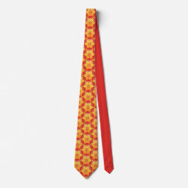 Solnedgång Asanoha - traditionellt japanskt mönste Slips