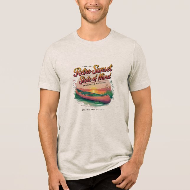 Solnedgång - återloppstillstånd, fångststräckor t shirt (Framsida)