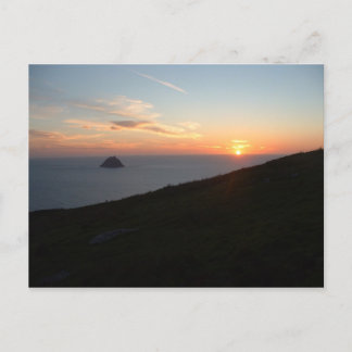 Solnedgång av de Blasket öarna Vykort