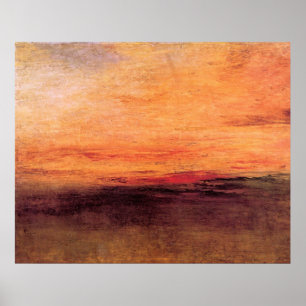 Solnedgång av den Joseph Mallord turner Poster
